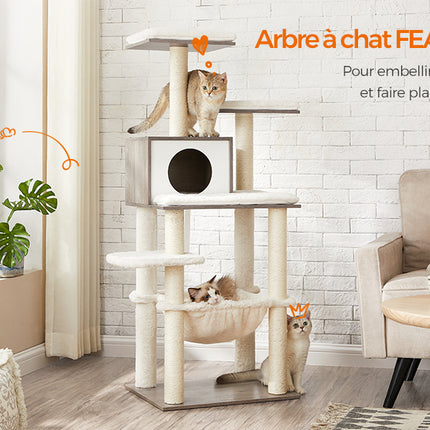 Arbre à Chat Multi-Niveaux avec Hamac et Niche