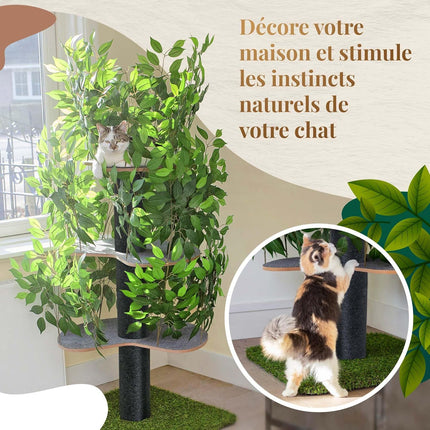 Arbre à Chat Imitation Arbuste Naturel – Décor Végétalisé Ludique