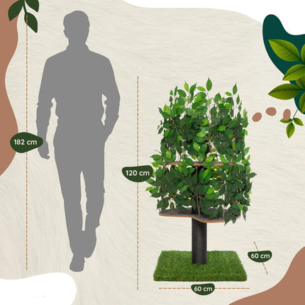 Arbre à Chat Imitation Arbuste Naturel – Décor Végétalisé Ludique