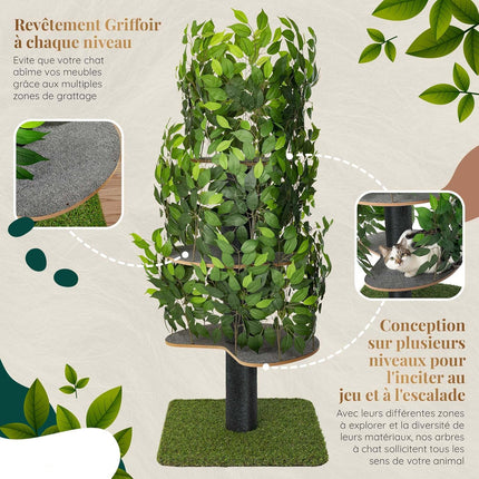 Arbre à Chat Imitation Arbuste Naturel – Décor Végétalisé Ludique