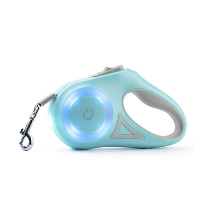 Laisse Rétractable Moderne avec Lumières LED - Blanc et Violet