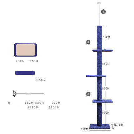 Arbre à Chat Vertical avec Plateformes Multiples