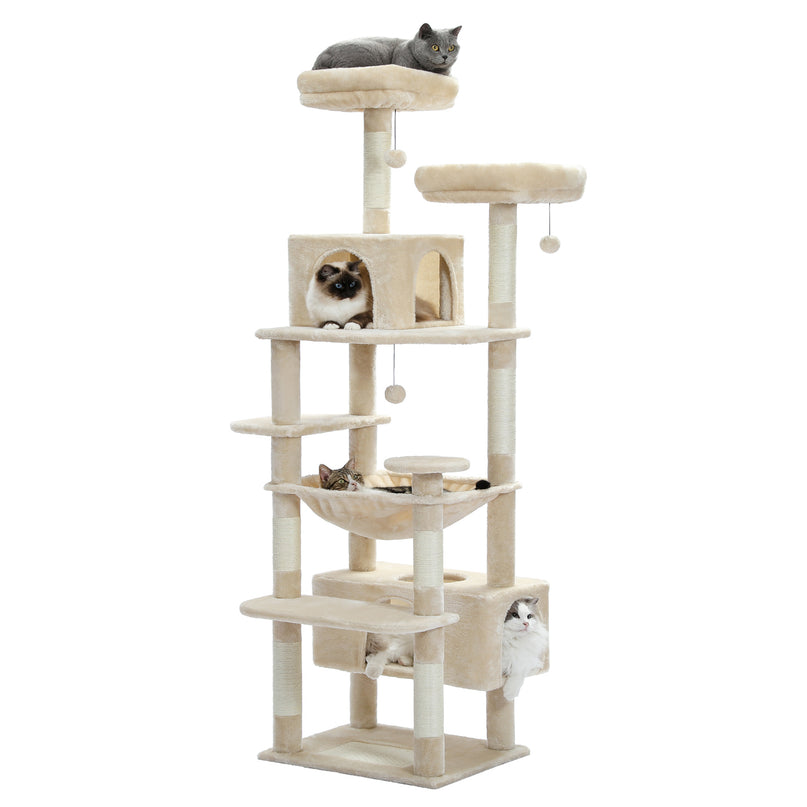 Arbre de Jeu Multifonction pour Chats avec Plateformes et Niches