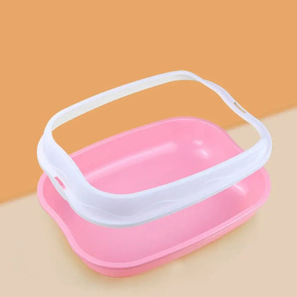 Bac coloré pour litière de chat avec pelle intégrée