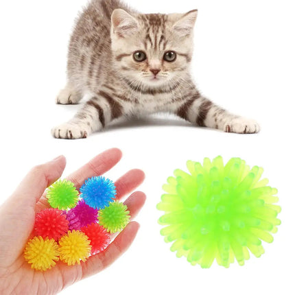 Balles de Jeu Multicolores pour Chat - Petites et Grandes - Amusement Dynamique