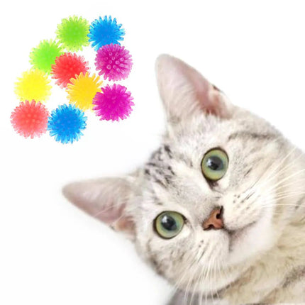 Balles de Jeu Multicolores pour Chat - Petites et Grandes - Amusement Dynamique