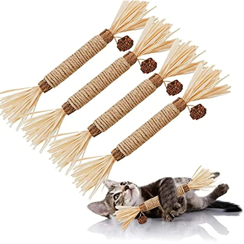Jouet Naturel Ludique pour Chat avec Franges et Accessoire