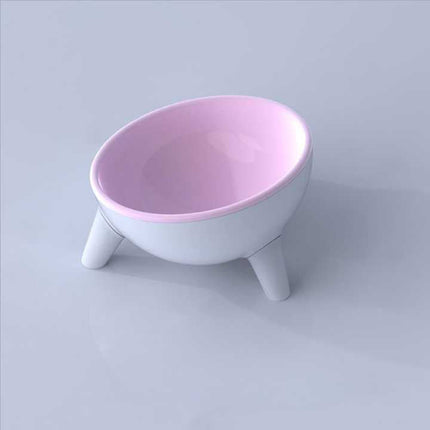 Gamelle surélevée moderne pour chat - Bleu et Jaune