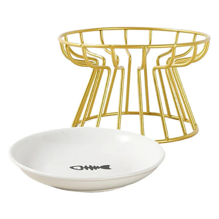 Gamelle pour Chat sur Pieds avec Support Design en Métal