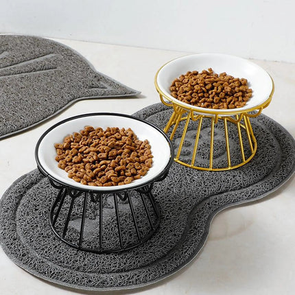 Gamelle pour Chat sur Pieds avec Support Design en Métal