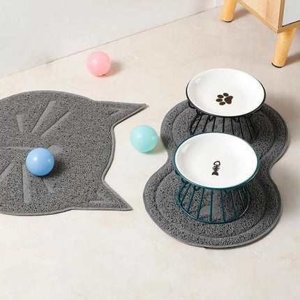 Gamelle pour Chat sur Pieds avec Support Design en Métal
