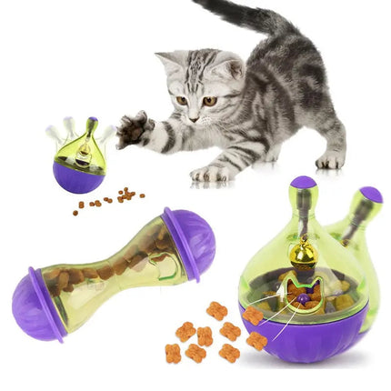 Jouets Interactifs pour Chat avec Croquettes & Clochette