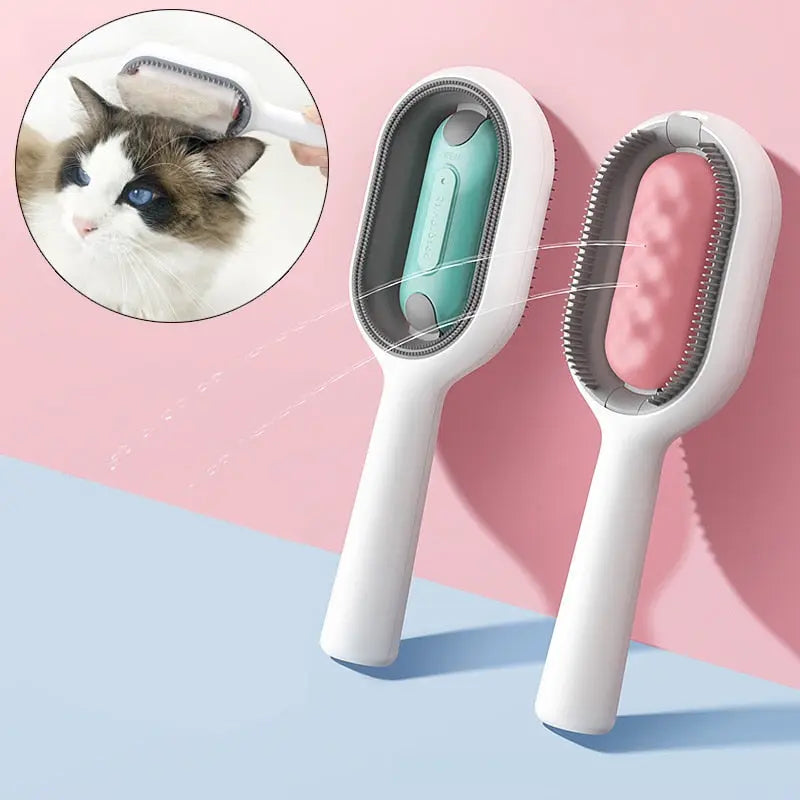 Brosse Pratique pour Toilettage de Chat - Design Ergonomique et TĂȘte Amovible