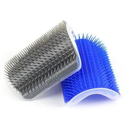Brosse Mural Bleu pour Chat - Massage et Grattage Apaisant