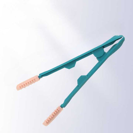 Pince utilitaire bleue turquoise avec embouts texturés pour manipulation précise