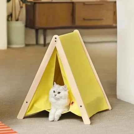 Tente Douillette Jaune pour Chat