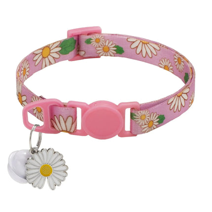 Collier Ajustable à Marguerites avec Clochette