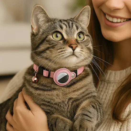 Accessoire pour Chat avec Ăclat Rose et Clochette IntĂ©grĂ©e
