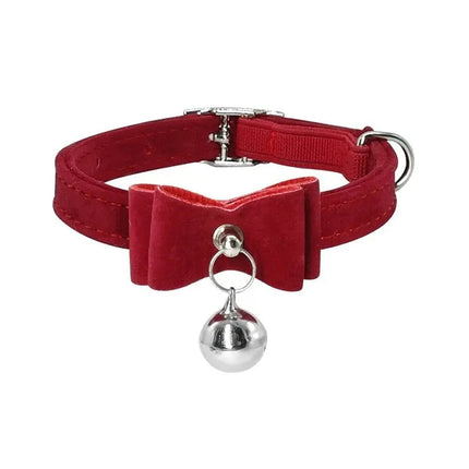 Colliers pour Chats avec Nœud Papillon et Grelot – Rose et Rouge