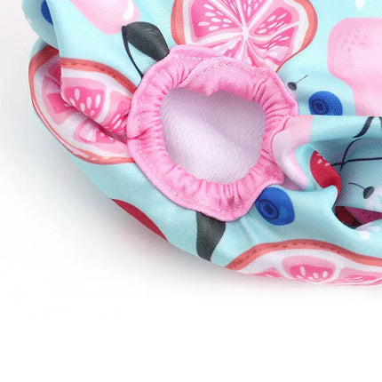 Couche Lavable Bleue à Motifs Fruités – Ajustable avec Velcro