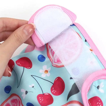 Couche Lavable Bleue à Motifs Fruités – Ajustable avec Velcro