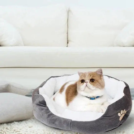Coussin Rond Douillet | Espace de Repos Confortable pour Chat