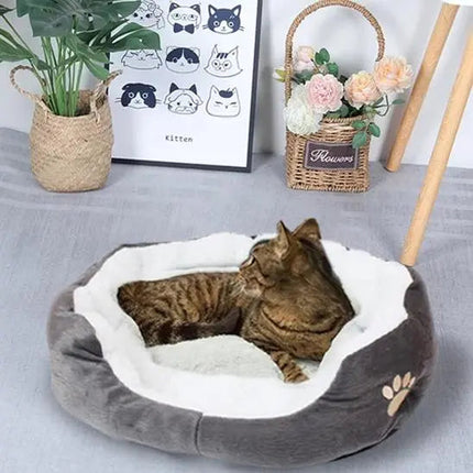 Coussin Rond Douillet | Espace de Repos Confortable pour Chat