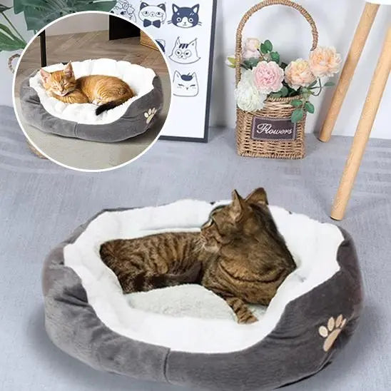 Coussin Rond Douillet | Espace de Repos Confortable pour Chat