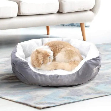 Coussin Rond Douillet | Espace de Repos Confortable pour Chat