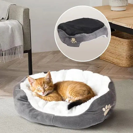 Coussin Rond Douillet | Espace de Repos Confortable pour Chat