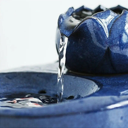 Fontaine Bleue Cascade pour Chat avec Motif Poisson