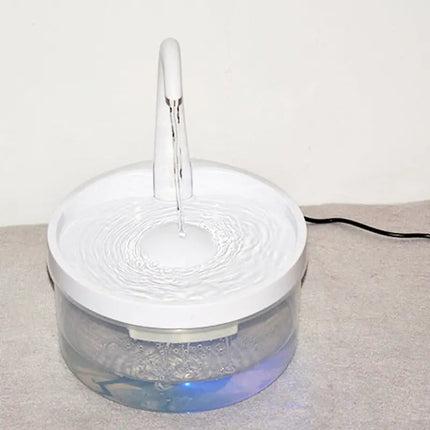Fontaine d'eau lumineuse à LED pour animaux - Design Compact