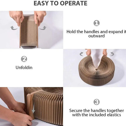 Cocon Reversible Douillet pour Chat – Surface à Griffer Intégrée