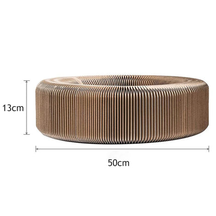 Cocon Reversible Douillet pour Chat – Surface à Griffer Intégrée