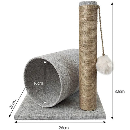 Refuge Compact et Griffoir Interactif pour Chat