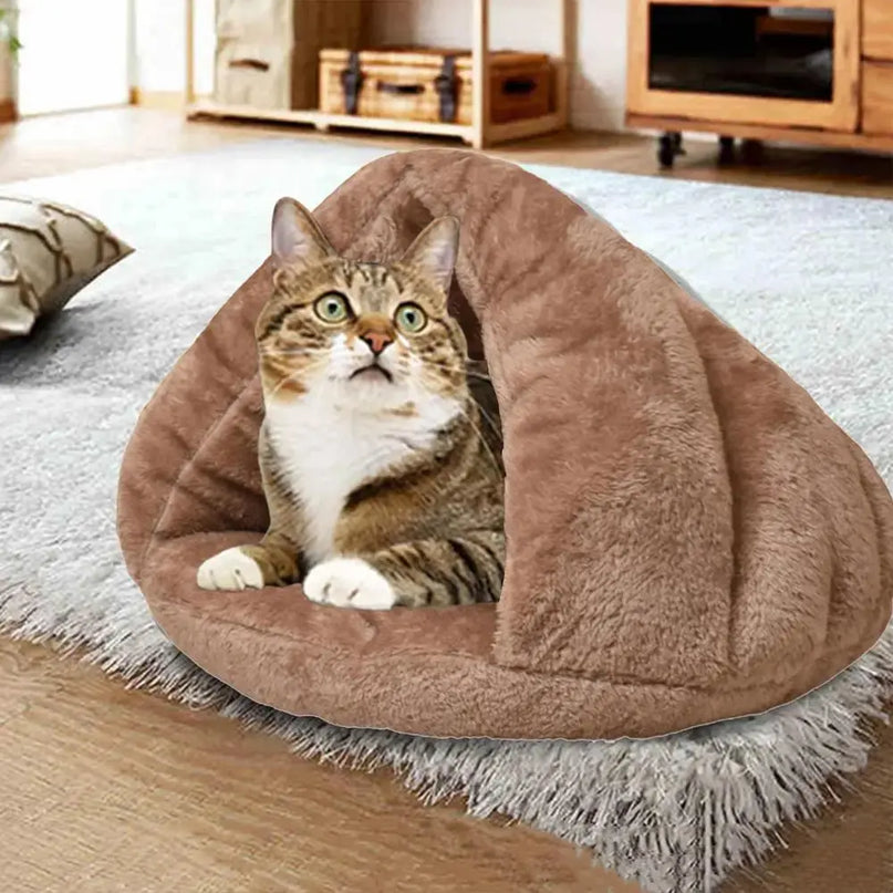 Cabane Douillette pour Chat | Refuge Cosy et Moelleux