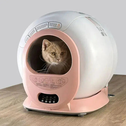 Maisonnette Automatisée pour Chat Beige – Design Moderne et Compact
