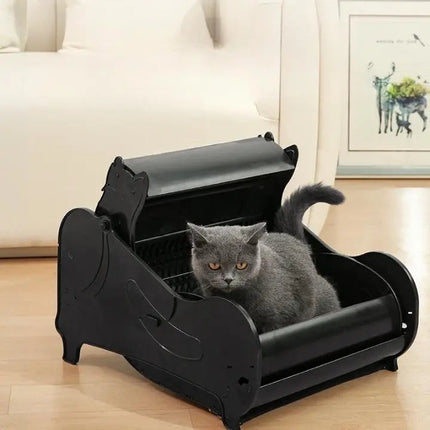 Boîte Rotative pour Nettoyage Facile des Déchets de Chat
