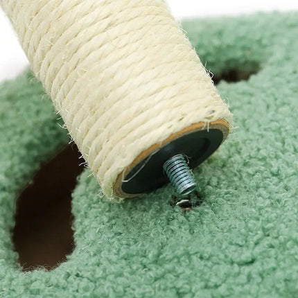 Arbre à Chat Fantaisiste avec Forme Fleur et Pompons Ludiques