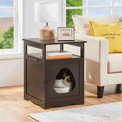 Table d'appoint avec niche intégrée pour chat