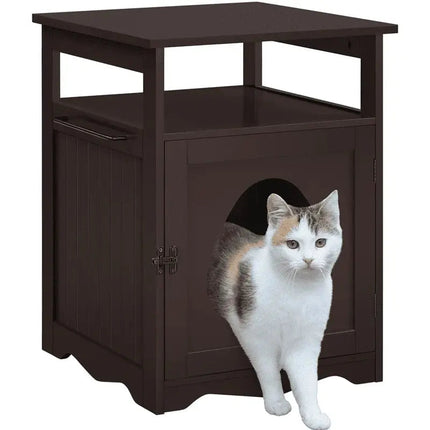 Table d'appoint avec niche intégrée pour chat