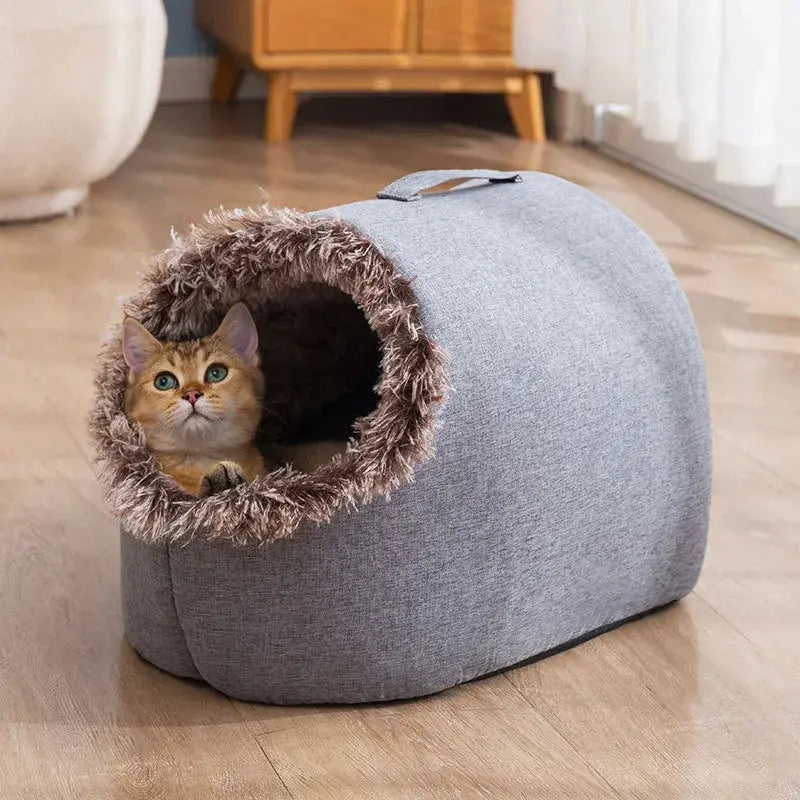 Niche Cylindrique Douillette pour Chat – Ambiance Moderne et Cocooning