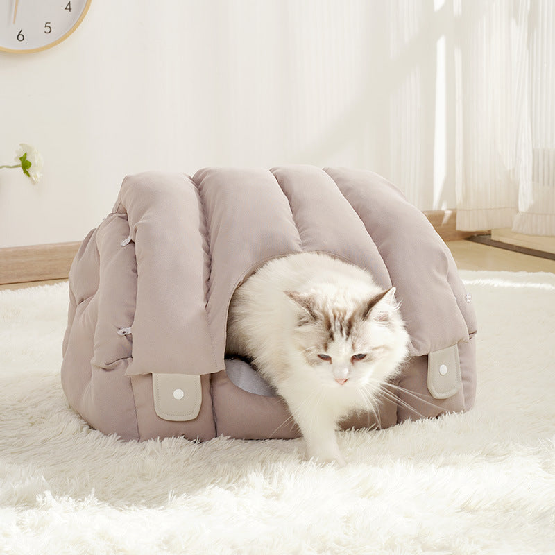 Refuge dÎme matelassé pour chat - Design cosy et souple