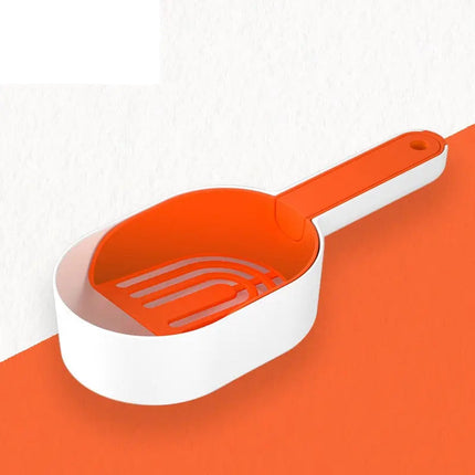 Cuillère à Trous Design Orange et Blanc