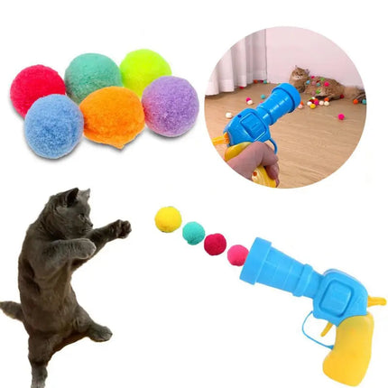 Lanceur de Balles en Mousse Amusant pour Jouer avec Votre Chat