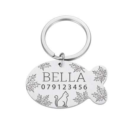 Pendentif Rond Gravé pour Chat avec Attache Ajustable