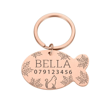 Pendentif Rond Gravé pour Chat avec Attache Ajustable