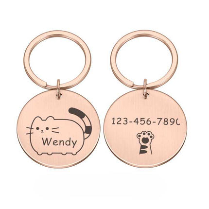 Médaillon Gravé Chat – Design Minimaliste & Ludique