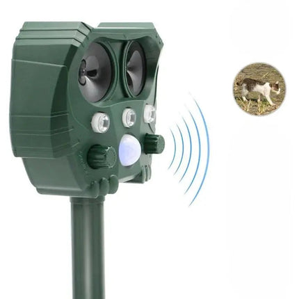 Répulsif Électronique Ultrasonique Extérieur - Capteur InfraRouge