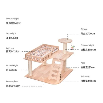 Aire de Jeux pour Chats avec Plateformes et Accessoires Ludiques